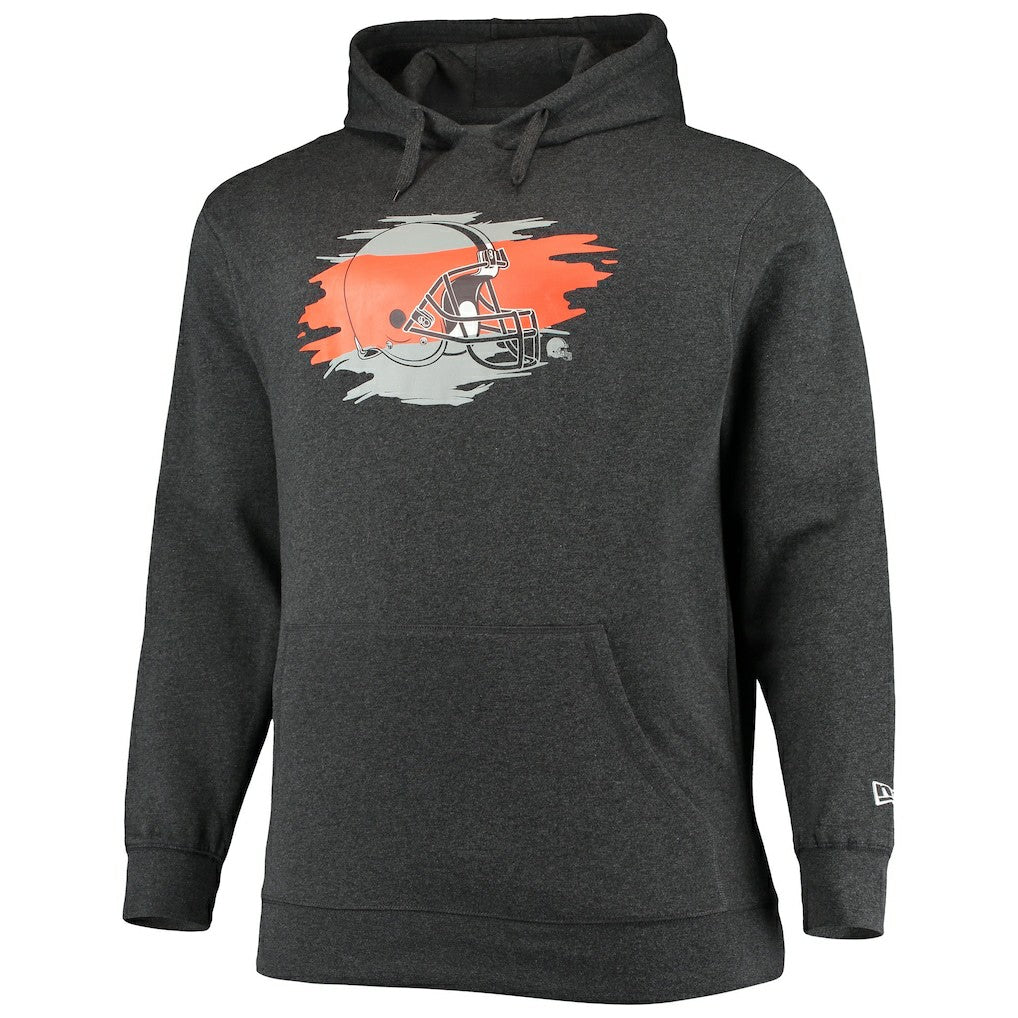 Cleveland Browns New Era Big & Tall Primary Logo Pullover Hoodie - Charcoal cheap