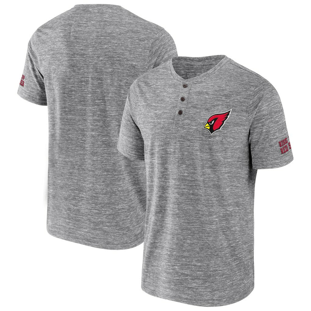 Arizona Cardinals NFL x Darius Rucker Collection Slub Henley T-Shirt - Heathered Gray on sale
