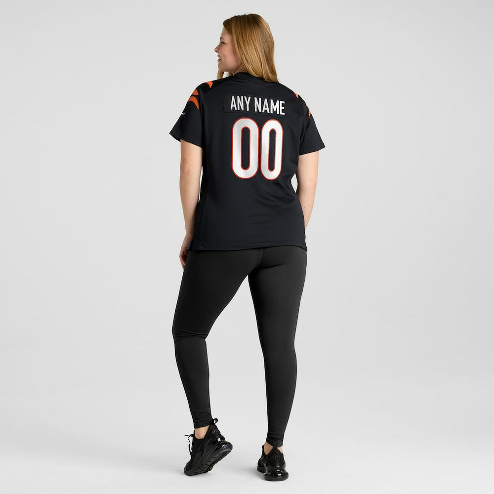 Cincinnati Bengals Women's Game Custom Jersey - Black sale