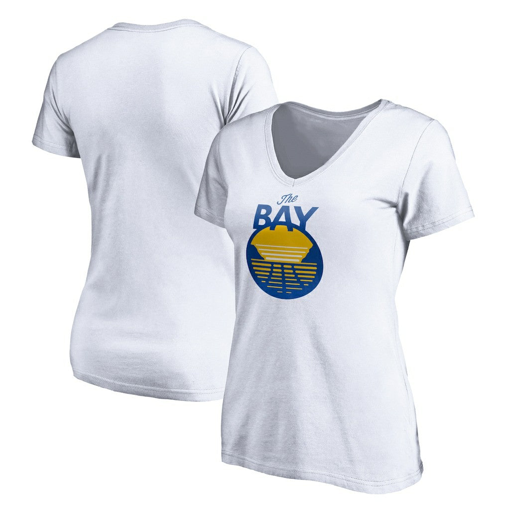 Golden State Warriors Women's The Bay Logo V-Neck T-Shirt sale - White shop
