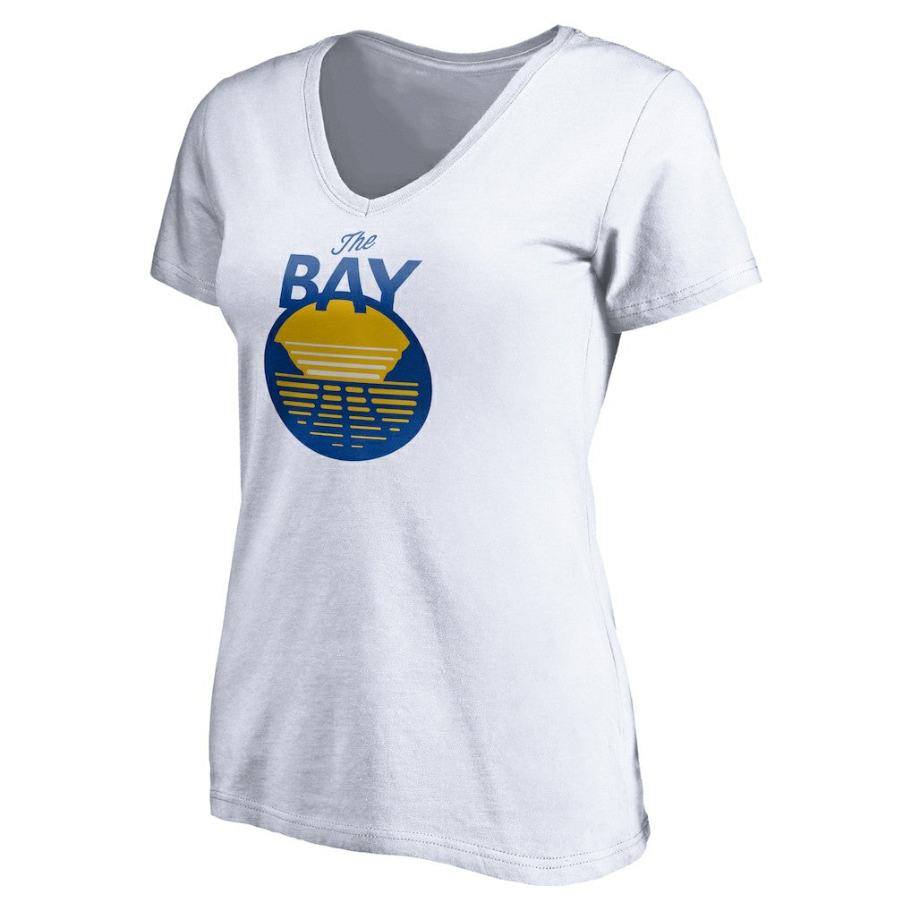 Golden State Warriors Women's The Bay Logo V-Neck T-Shirt sale - White shop
