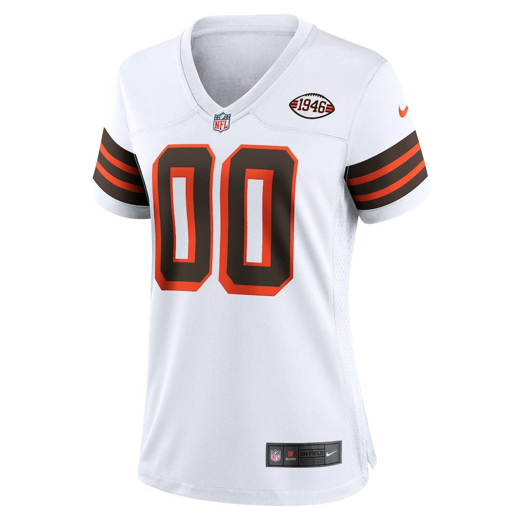 Cleveland Browns Women's 1946 Collection Alternate Custom Jersey - White cheap