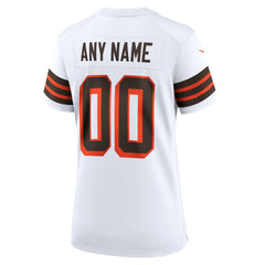 Cleveland Browns Women's 1946 Collection Alternate Custom Jersey - White cheap