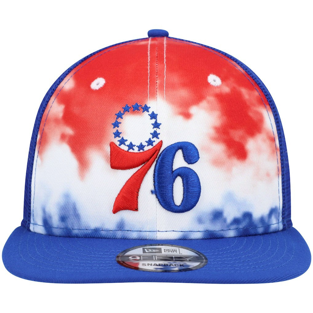 Philadelphia 76ers Hazy Trucker 9FIFTY Snapback Hat - Royal sale