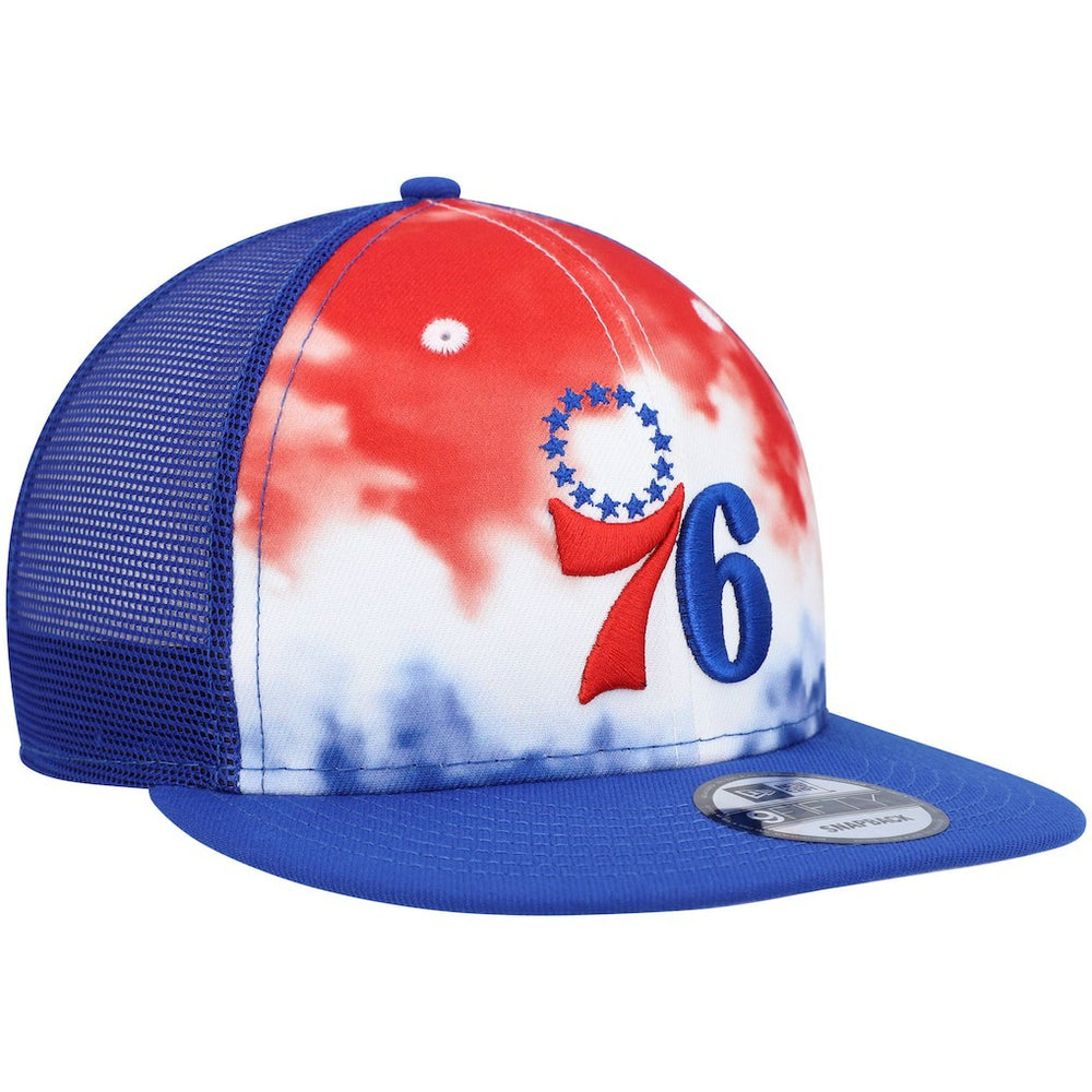 Philadelphia 76ers Hazy Trucker 9FIFTY Snapback Hat - Royal sale