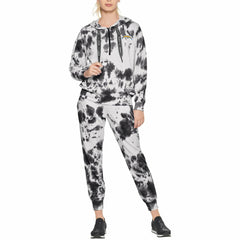 Los Angeles Chargers DKNY Sport Women's Dakota Oversized Tie-Dye Half-Zip Hoodie - White/Black sale