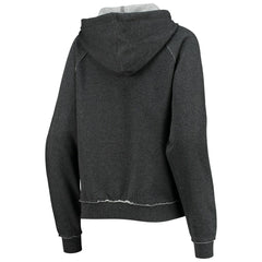 New Orleans Saints New Era Women's Script Fleece Raglan Pullover Hoodie - Charcoal on sale