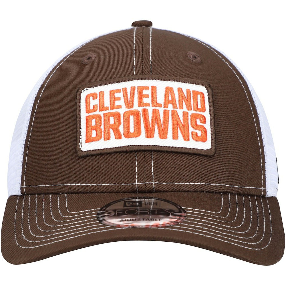 Cleveland Browns New Era 9FORTY Trucker Snapback Hat - Brown on sale