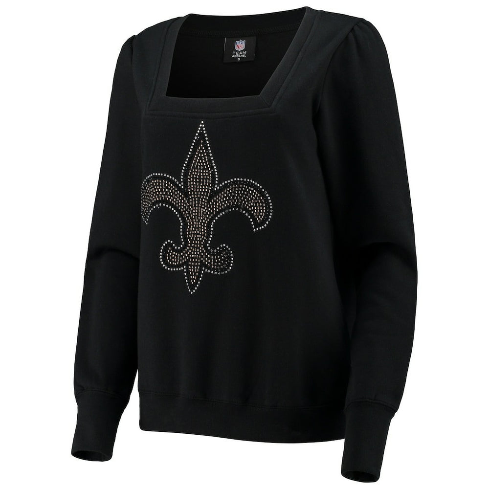 New Orleans Saints Cuce Women's Winners Square Neck Pullover Sweatshirt - Black cheap
