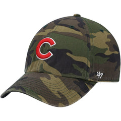 Chicago Cubs Logo Clean Up Adjustable Hat Camo