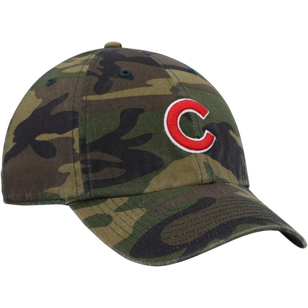 Chicago Cubs Logo Clean Up Adjustable Hat Camo
