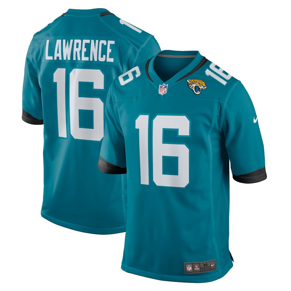Trevor Lawrence Jacksonville Jaguars Game Jersey - Teal cheap