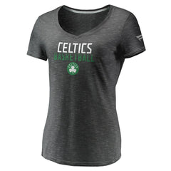 Boston Celtics Women's Double-Fade Space-Dye V-Neck T-Shirt - Charcoal shop