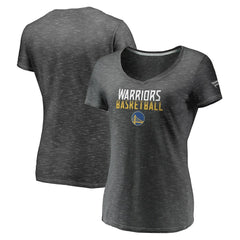 Golden State Warriors Women's Double-Fade Space-Dye V-Neck T-Shirt sale - Charcoal shop