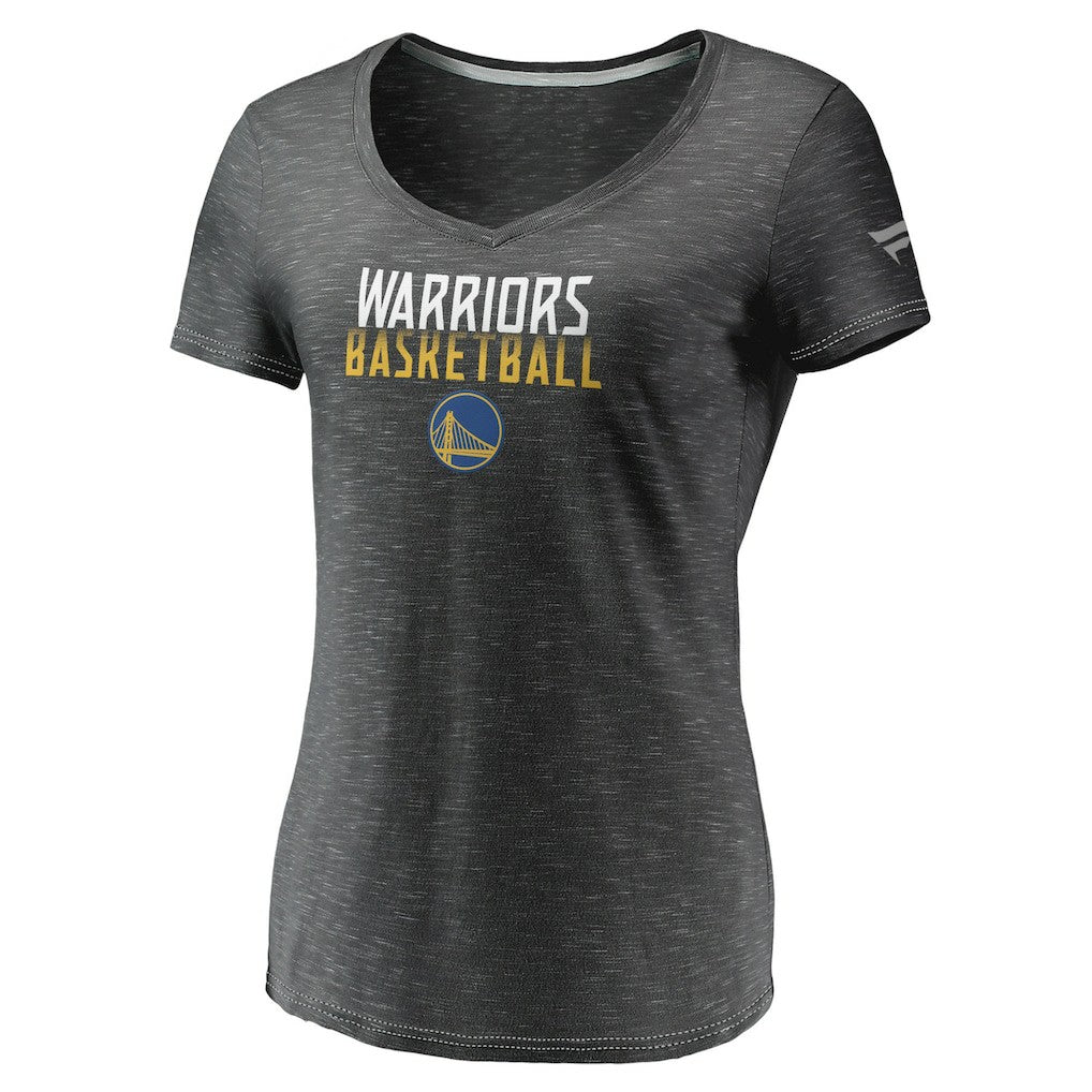 Golden State Warriors Women's Double-Fade Space-Dye V-Neck T-Shirt sale - Charcoal shop