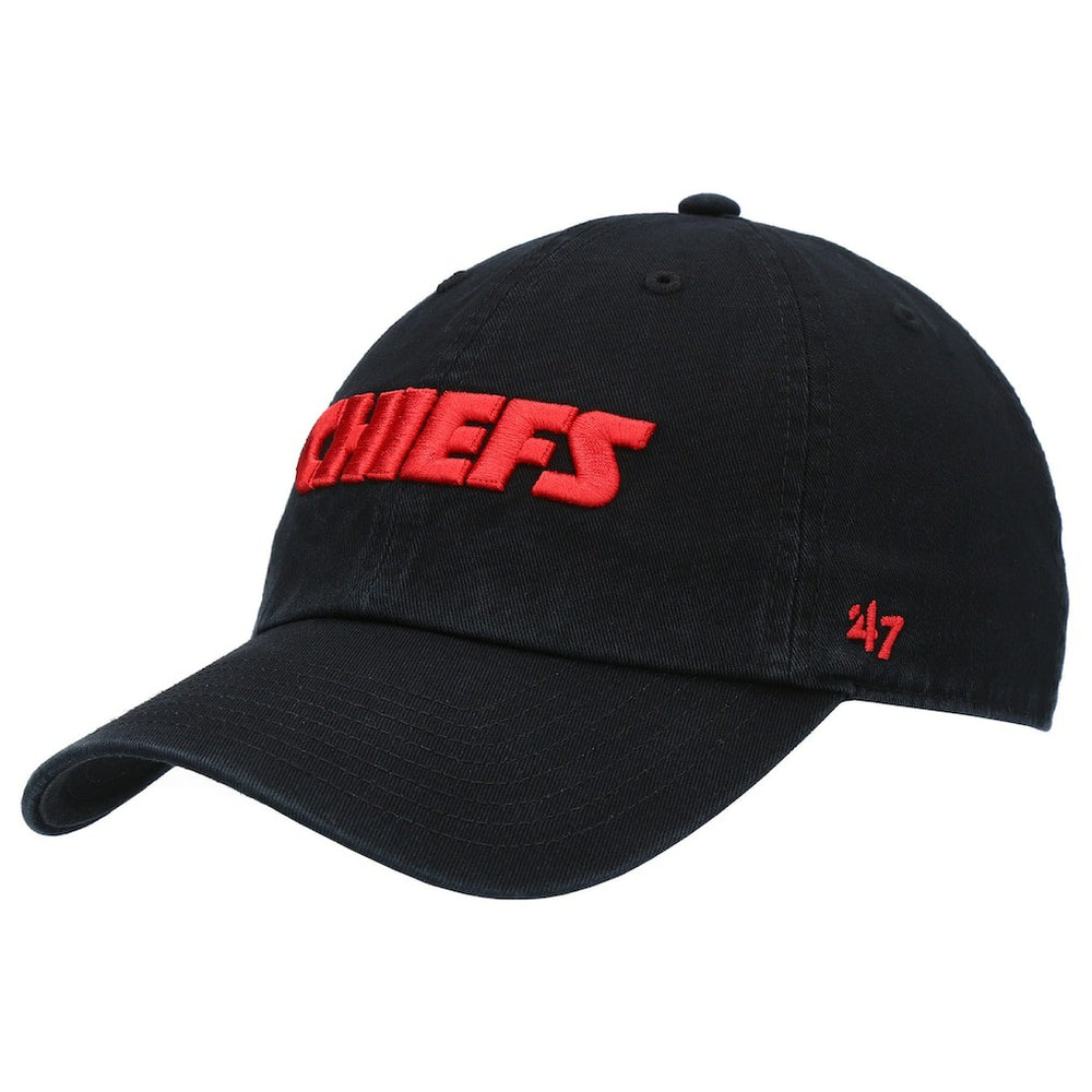 Kansas City Chiefs '47 Clean Up Script Adjustable Hat - Black on sale