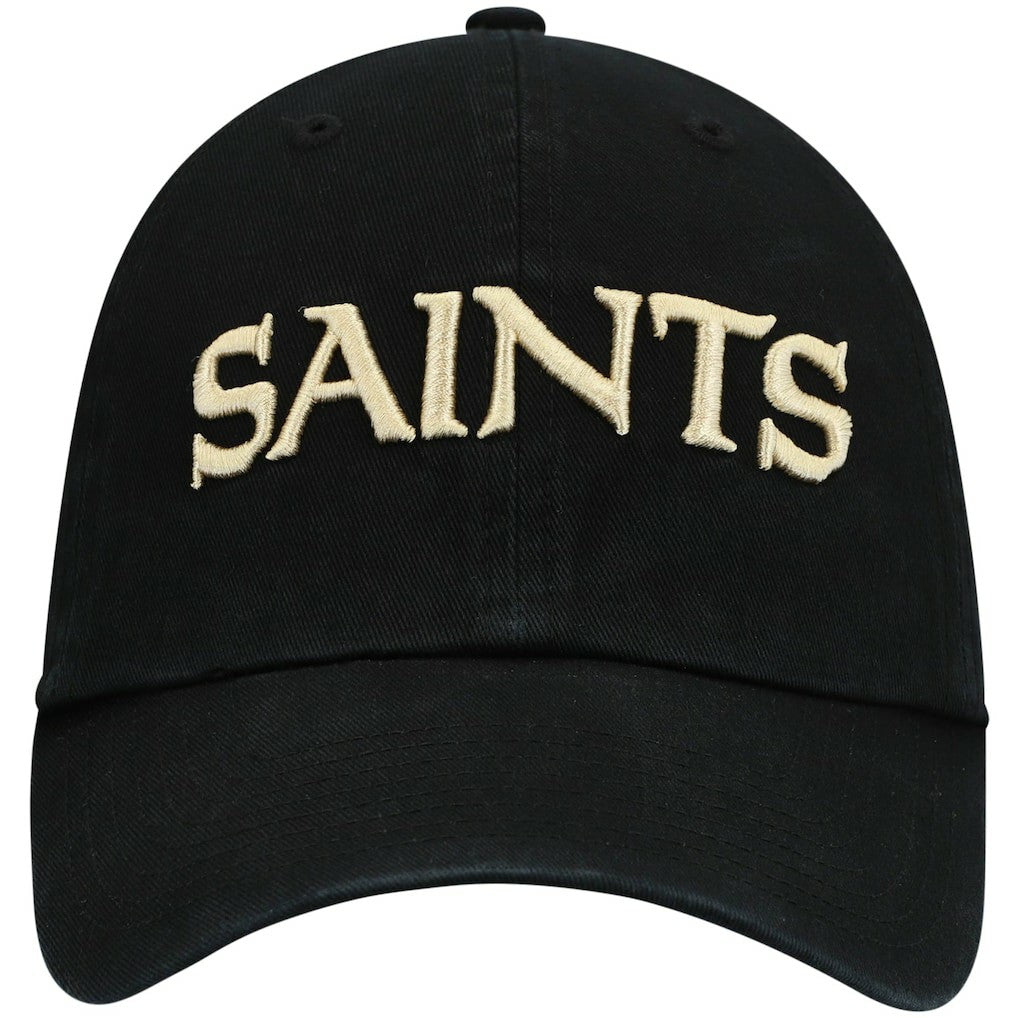 New Orleans Saints '47 Clean Up Script Adjustable Hat - Black cheap