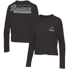 Las Vegas Raiders Junk Food Women's Pocket Thermal Long Sleeve T-Shirt - Black sale