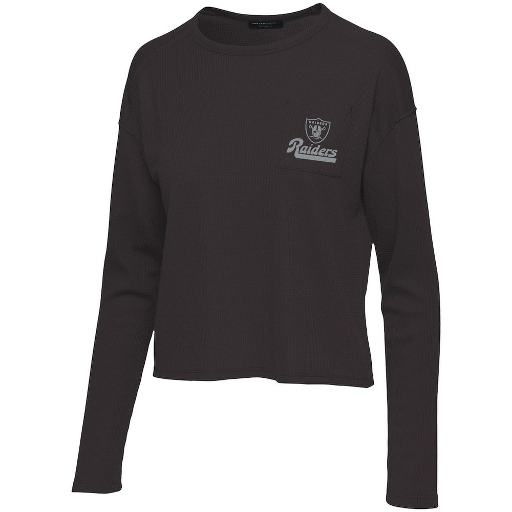 Las Vegas Raiders Junk Food Women's Pocket Thermal Long Sleeve T-Shirt - Black sale