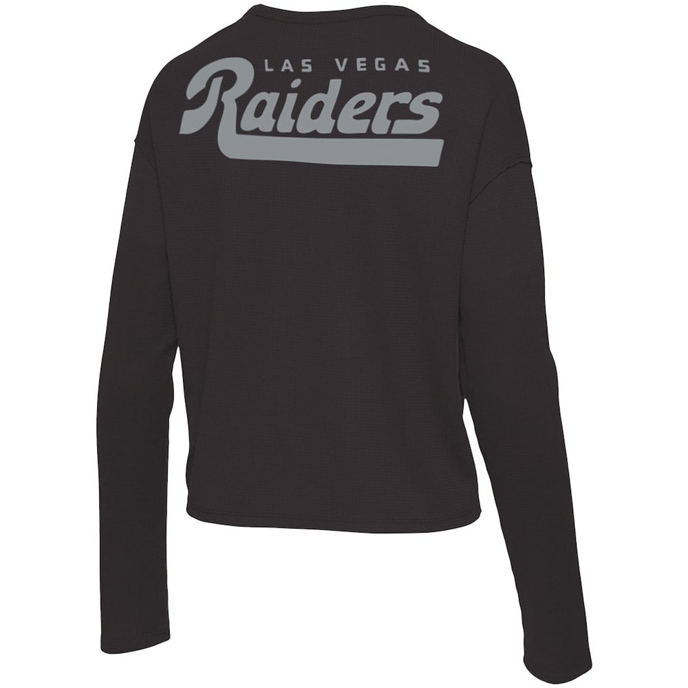 Las Vegas Raiders Junk Food Women's Pocket Thermal Long Sleeve T-Shirt - Black sale