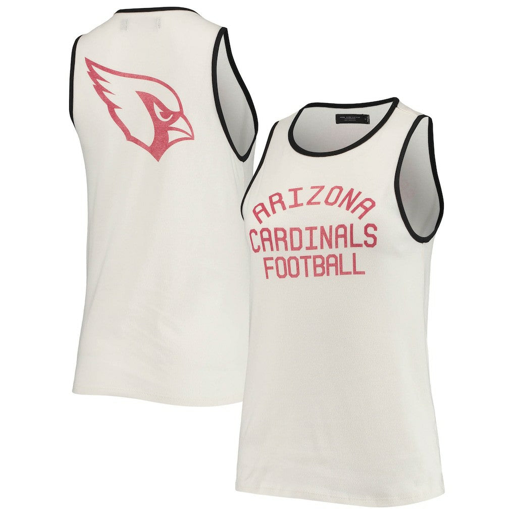 Arizona Cardinals Junk Food Women's Throwback Pop Binding Scoop Neck Tank Top - White/Black discount