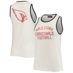 Arizona Cardinals Junk Food Women's Throwback Pop Binding Scoop Neck Tank Top - White/Black discount