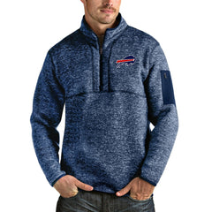 Buffalo Bills Antigua Fortune Quarter-Zip Pullover Jacket - Heathered Navy cheap