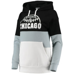 Chicago White Sox G-III Sports by Carl Banks Women's Block and Tackle Colorblock Pullover Hoodie Black/Gray