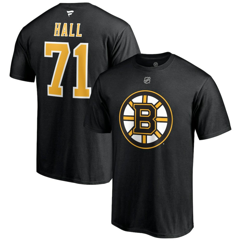 Taylor Hall Boston Bruins Fanatics Authentic Stack Name & Number T-Shirt - Black T-shirts