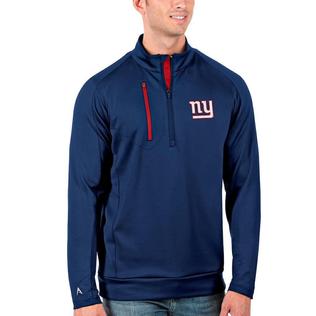 New York Giants Antigua Generation Quarter-Zip Pullover Jacket - Royal/Red for sale