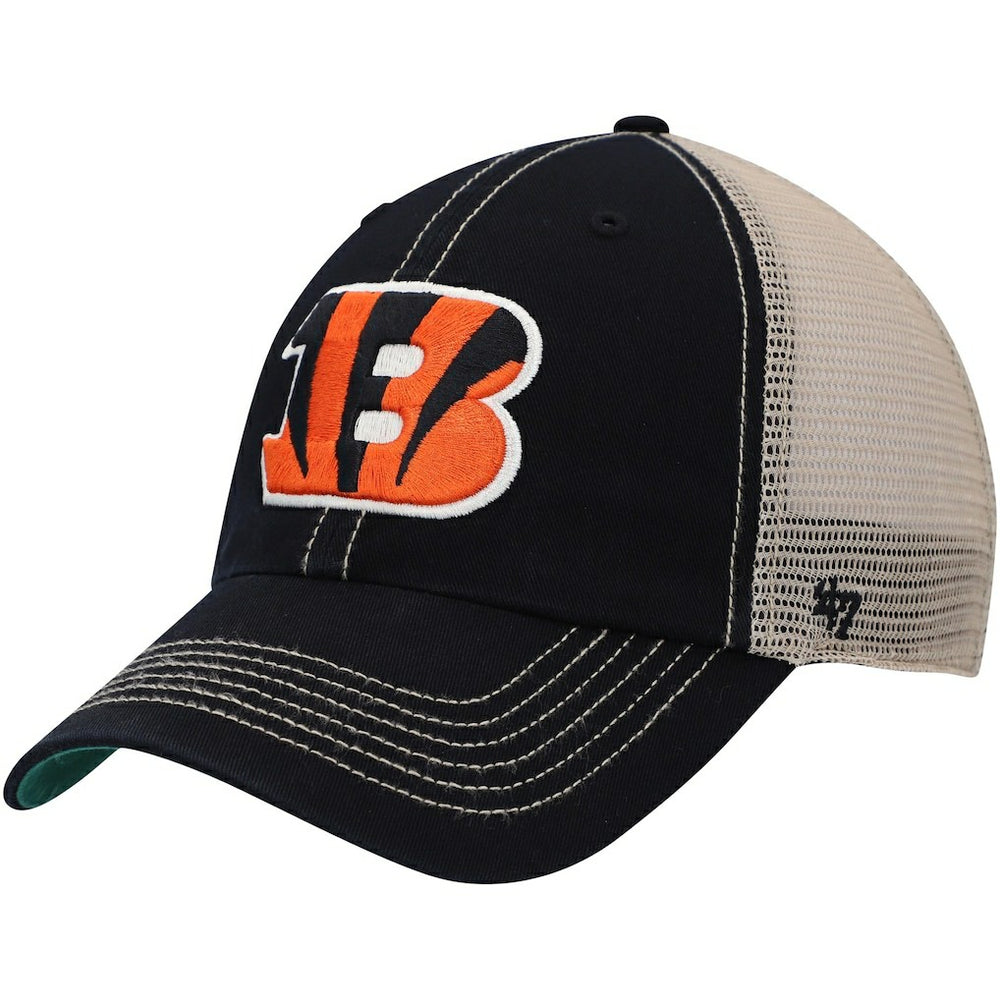 Cincinnati Bengals '47 Trawler Trucker Clean Up Snapback Hat - Black/Natural for sale