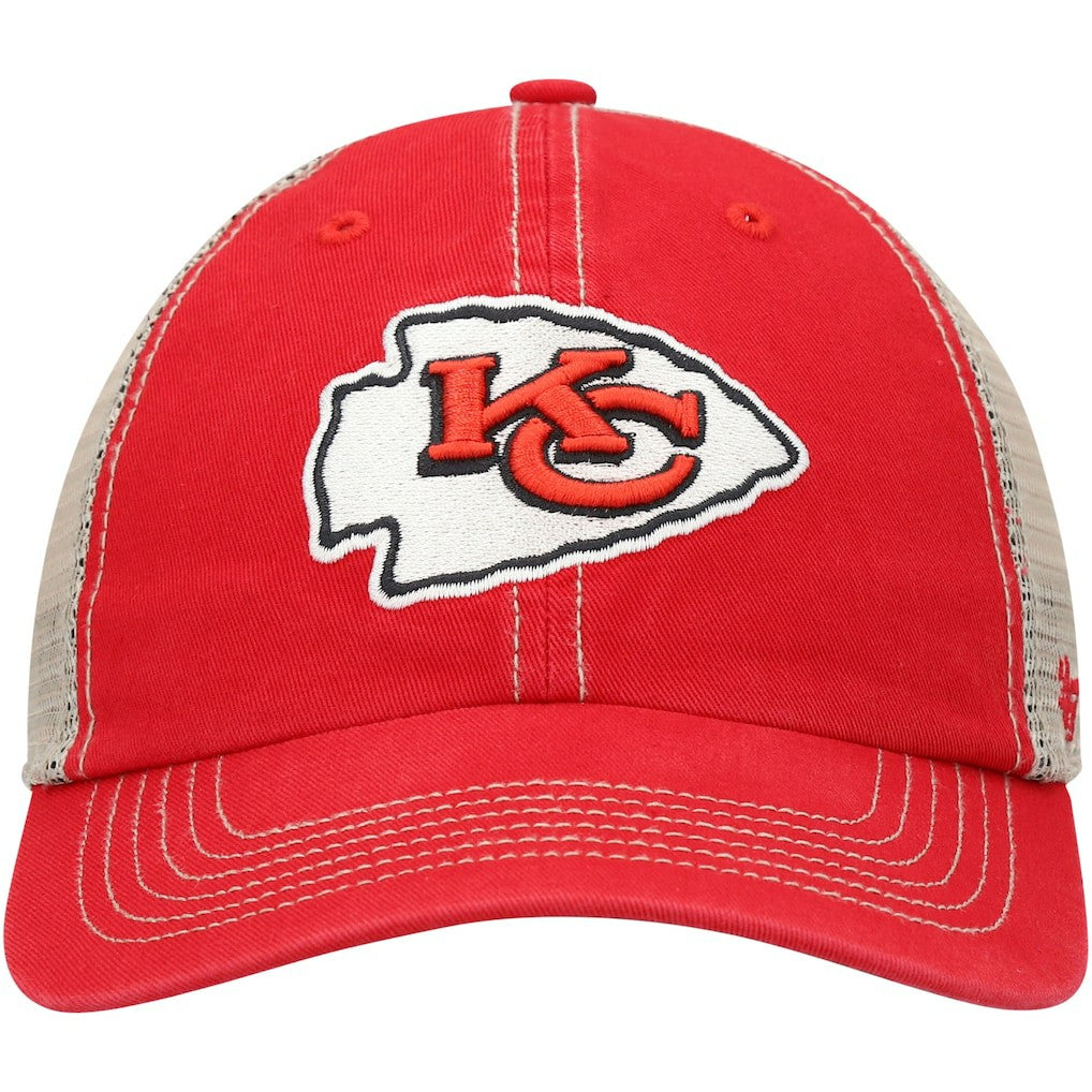 Kansas City Chiefs '47 Trawler Trucker Clean Up Snapback Hat - Red/Natural sale