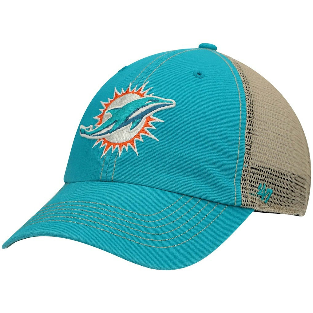 Miami Dolphins '47 Trawler Trucker Clean Up Snapback Hat - Aqua/Natural discount