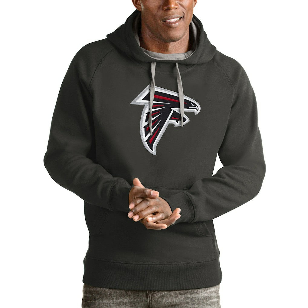 Atlanta Falcons Antigua Victory Pullover Hoodie - Charcoal discount