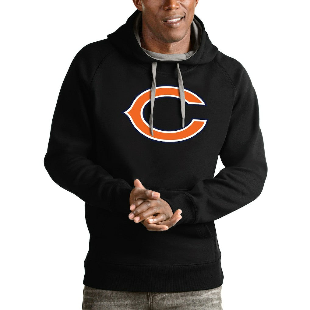 Chicago Bears Antigua Victory Pullover Hoodie - Black for sale