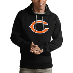 Chicago Bears Antigua Victory Pullover Hoodie - Black for sale
