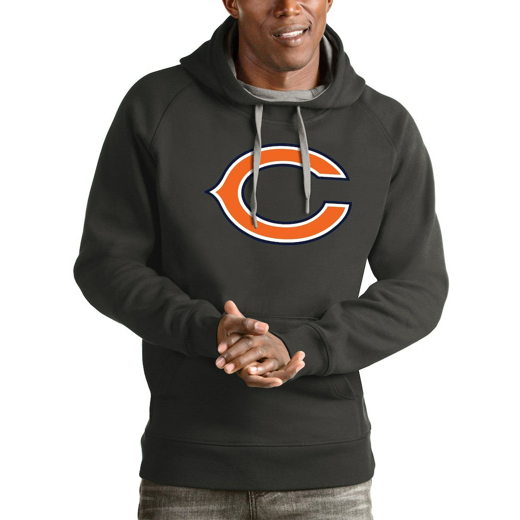 Chicago Bears Antigua Victory Pullover Hoodie - Charcoal cheap