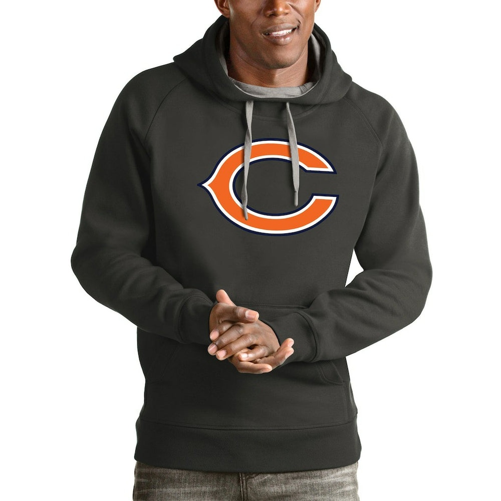 Chicago Bears Antigua Victory Pullover Hoodie - Charcoal cheap