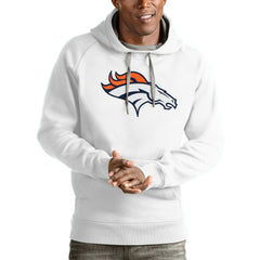 Denver Broncos Antigua Victory Pullover Hoodie - White cheap