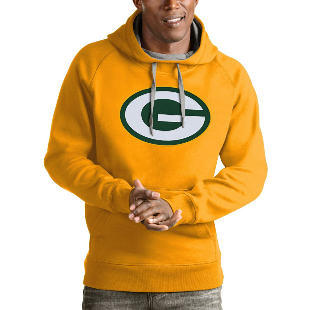 Green Bay Packers Antigua Victory Pullover Hoodie - Gold outlet