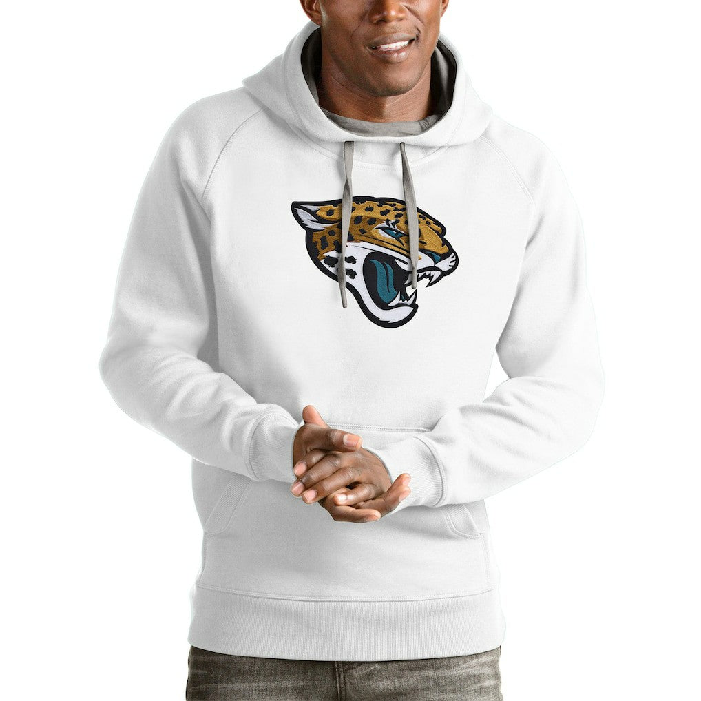 Jacksonville Jaguars Antigua Victory Pullover Hoodie - White for sale