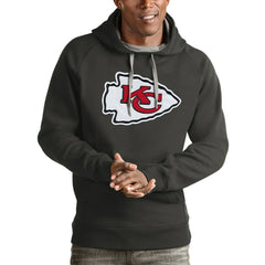 Kansas City Chiefs Antigua Victory Pullover Hoodie - Charcoal cheap