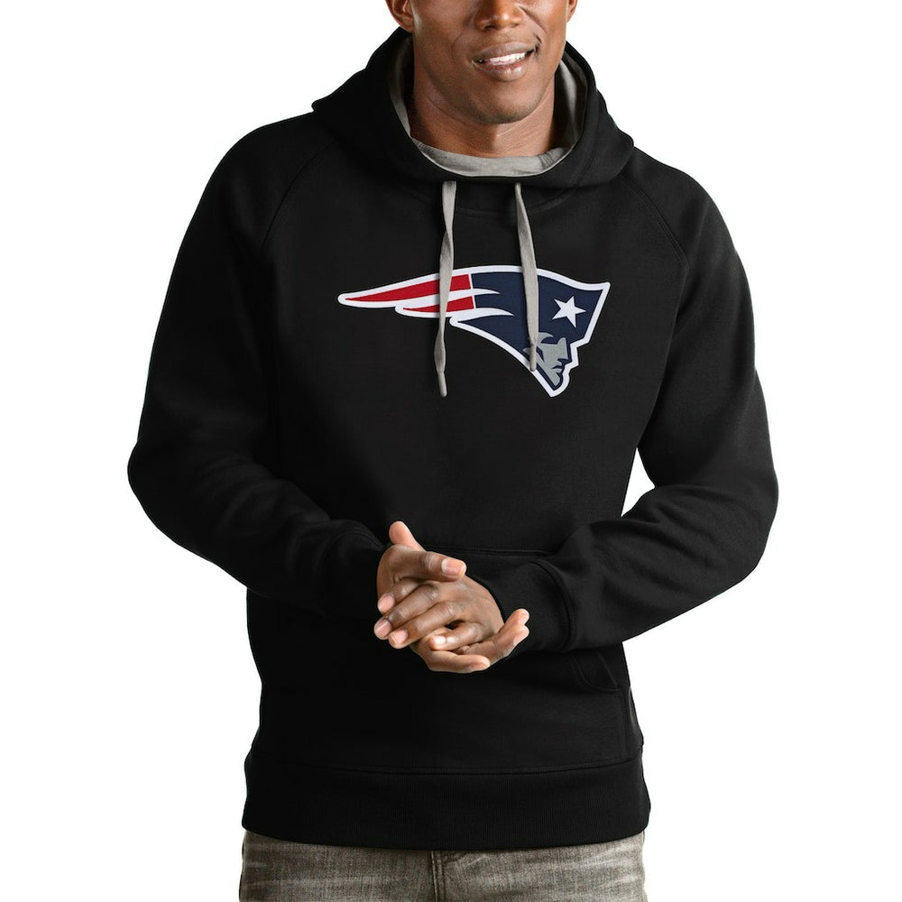 New England Patriots Antigua Victory Pullover Hoodie - Black for sale