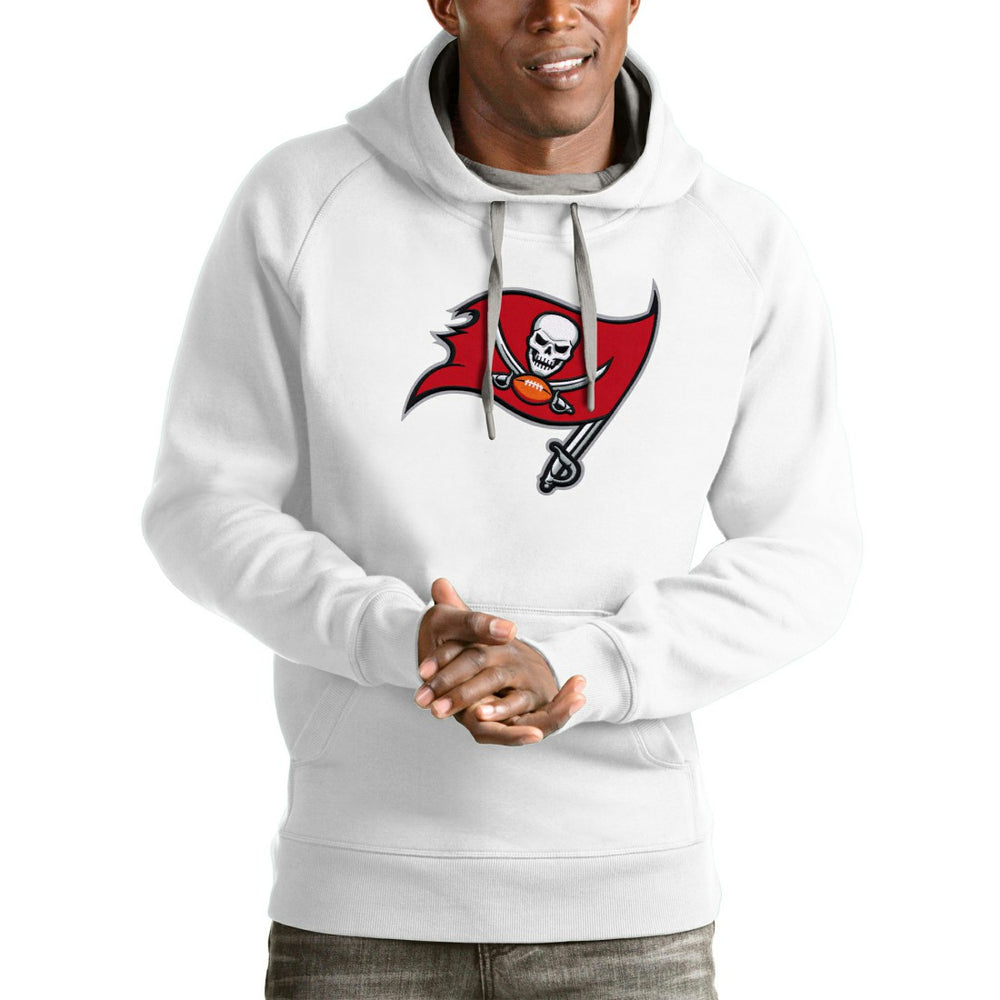 Tampa Bay Buccaneers Antigua Victory Pullover Hoodie - White outlet