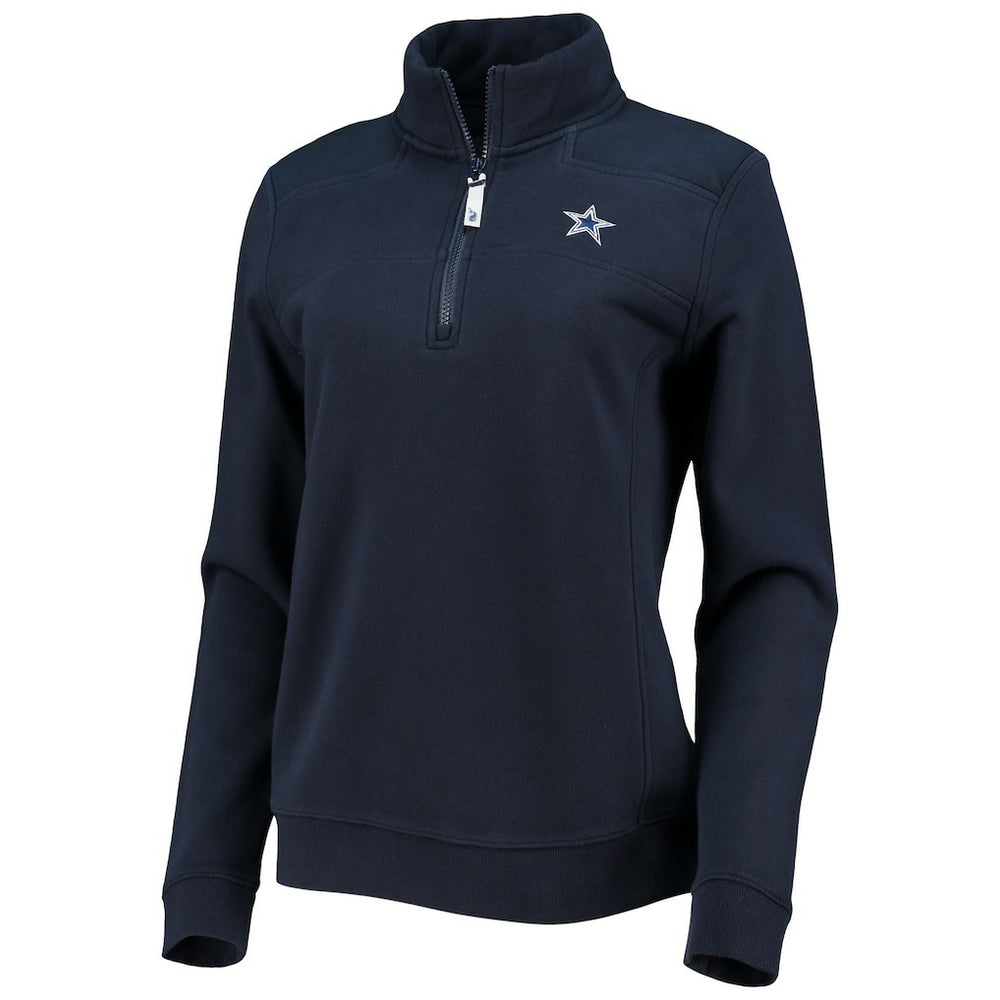 Dallas Cowboys Vineyard Vines Women's Shep Shirt Quarter-Zip Sweatshirt - Navy sale