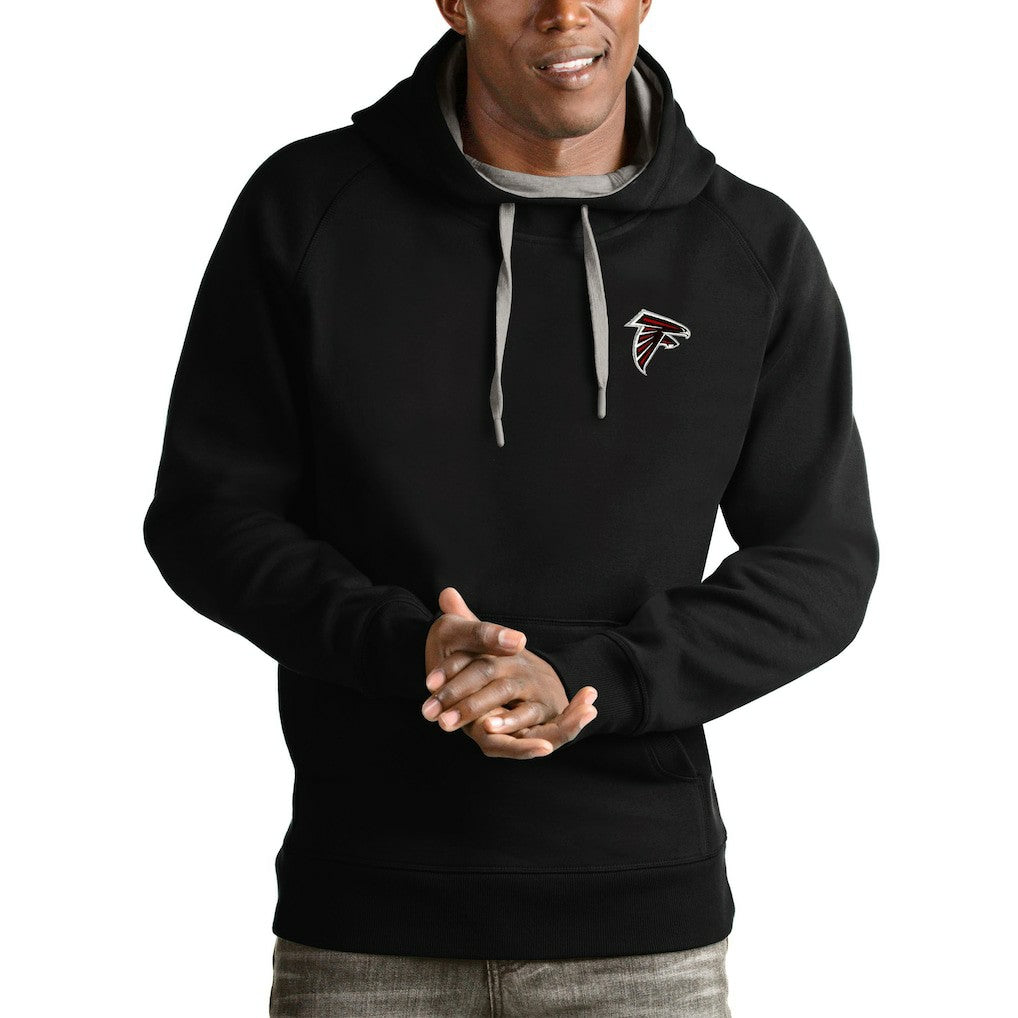 Atlanta Falcons Antigua Logo Victory Pullover Hoodie - Black for sale