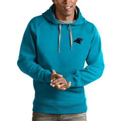 Carolina Panthers Antigua Logo Victory Pullover Hoodie - Blue outlet