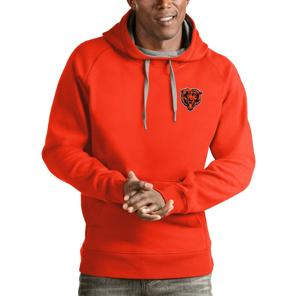 Chicago Bears Antigua Logo Victory Pullover Hoodie - Orange online