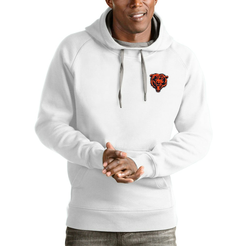 Chicago Bears Antigua Logo Victory Pullover Hoodie - White discount