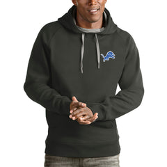 Detroit Lions Antigua Logo Victory Pullover Hoodie - Charcoal discount